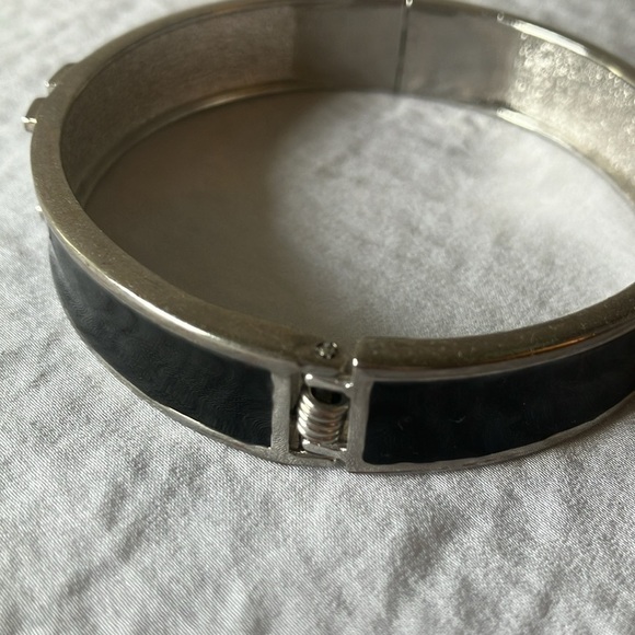 Black & Silver tone stretch bracelets- “J” & “K” initials- set of 2 - Picture 6 of 16